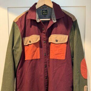 Men's L.L.Bean x Todd Snyder Chamois Shirt with Trim, Colorblock Size Large